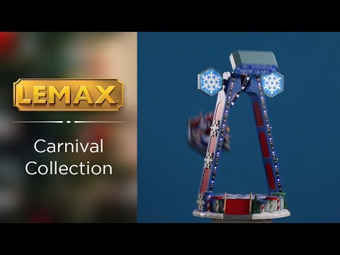 Lemax The Spinning Snowflake Fairground Ride - with Lights, Sound & Motion