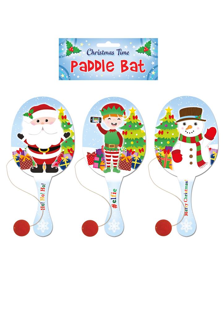 Christmas Wooden Panel Bat & Ball