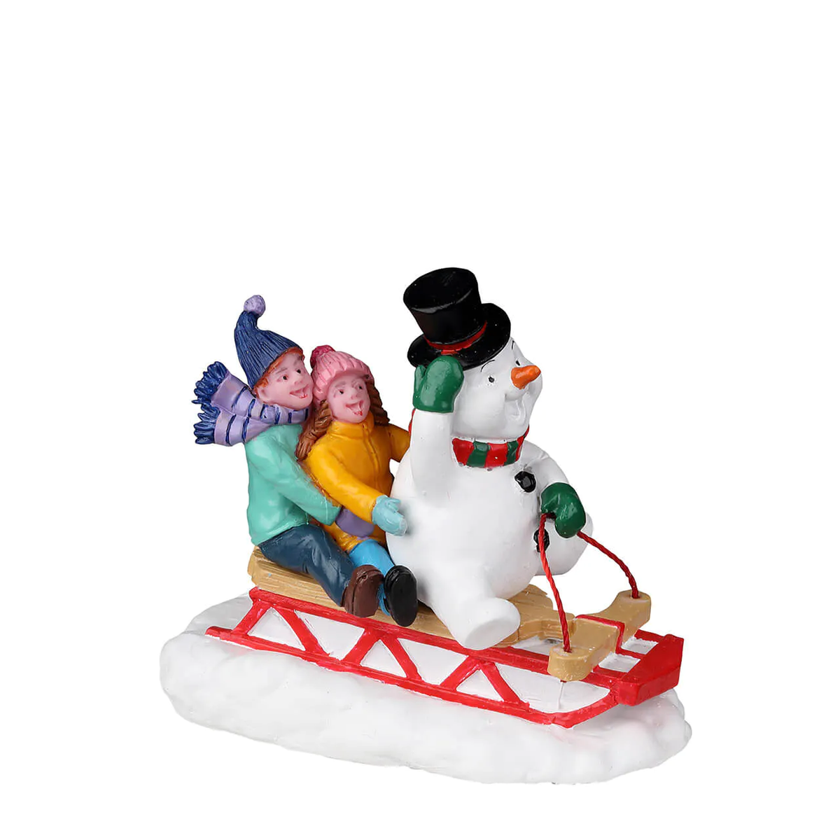 Lemax Sledding With Frosty the Snowman Christmas Village Figurine
