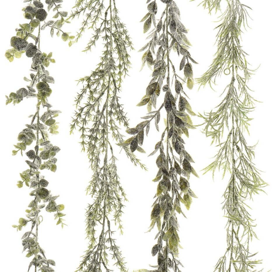 Green Garland with Snowy Finish - 180cm