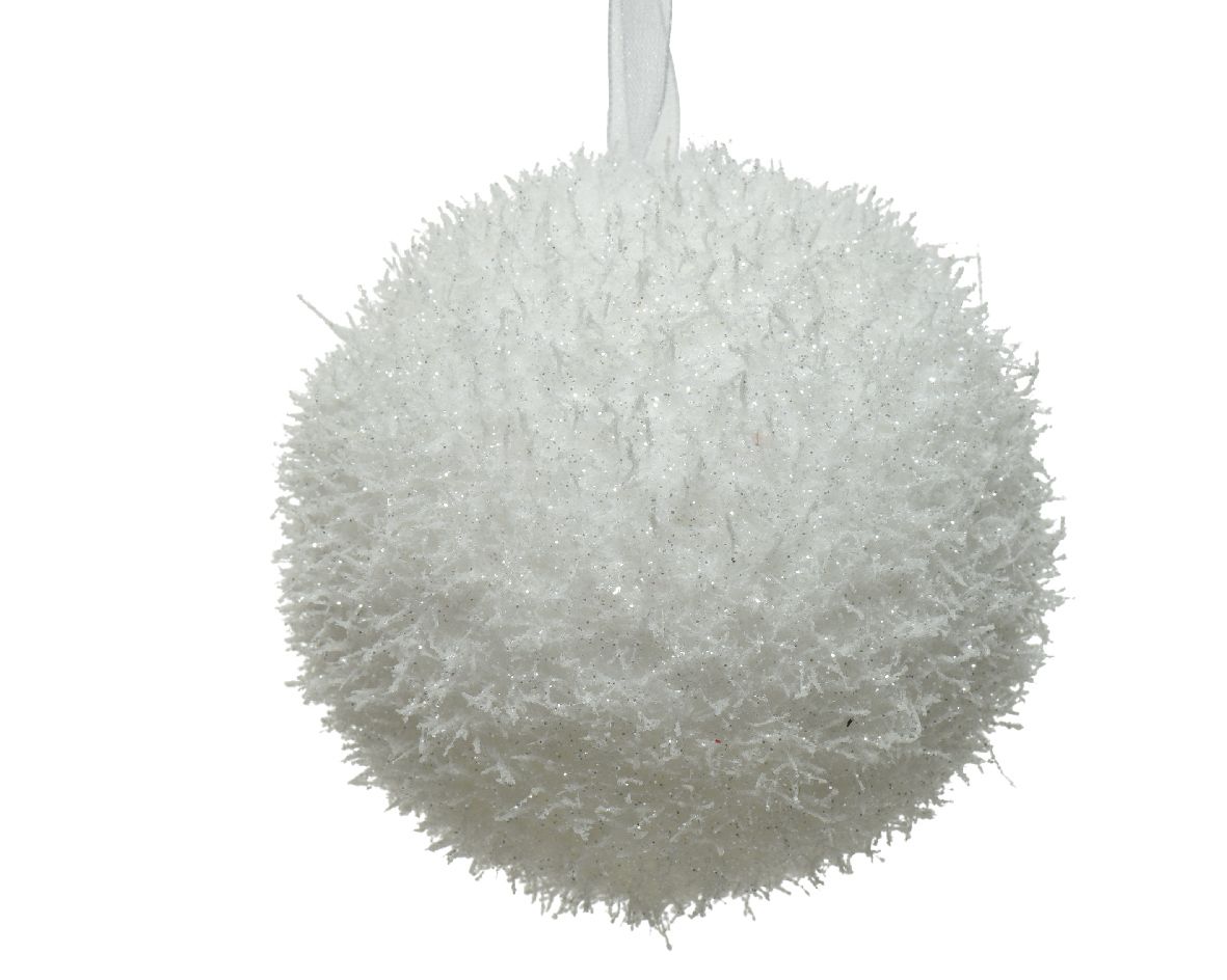 White Snow Foam Bauble