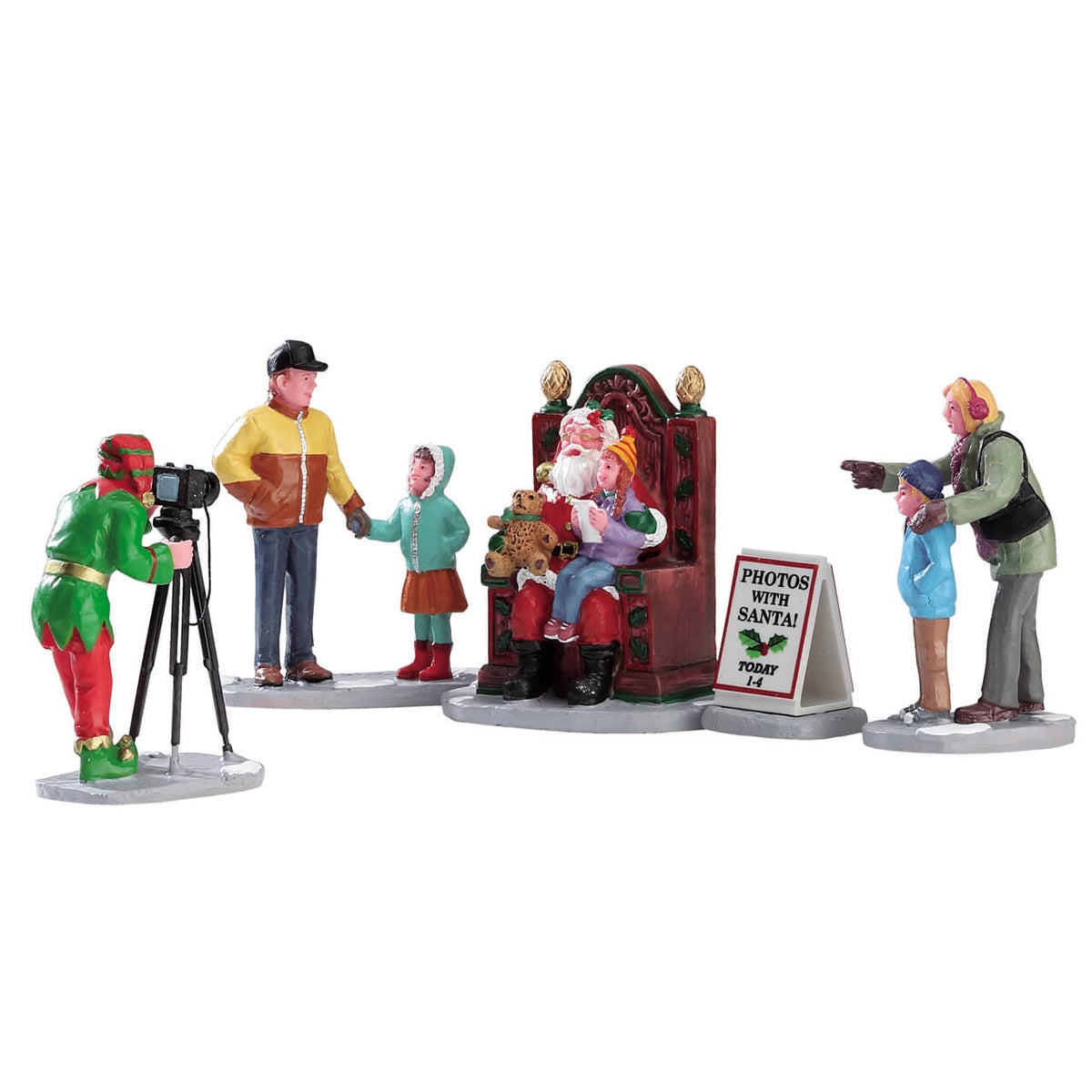 Lemax Photos With Santa - Set of 5