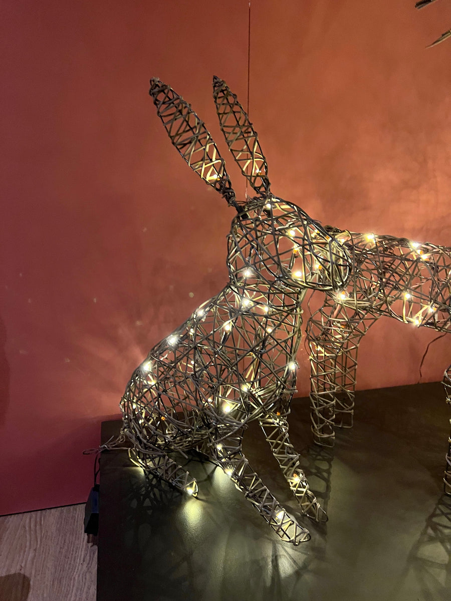 Indoor and Outdoor LED Wicker light up Rabbit – Southwood Christmas Shop