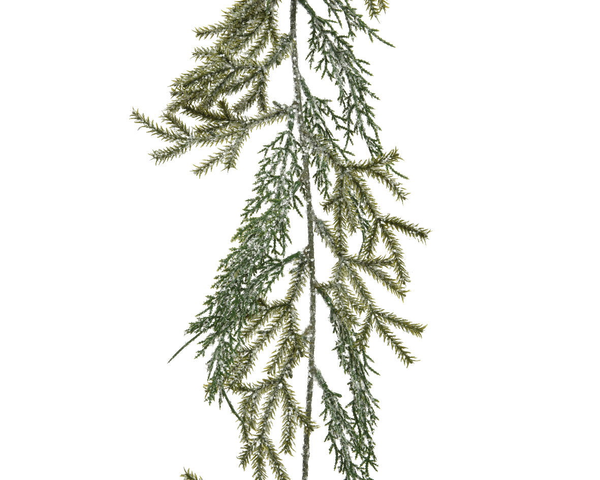 Green Snowy Frosted Garland - 180cm