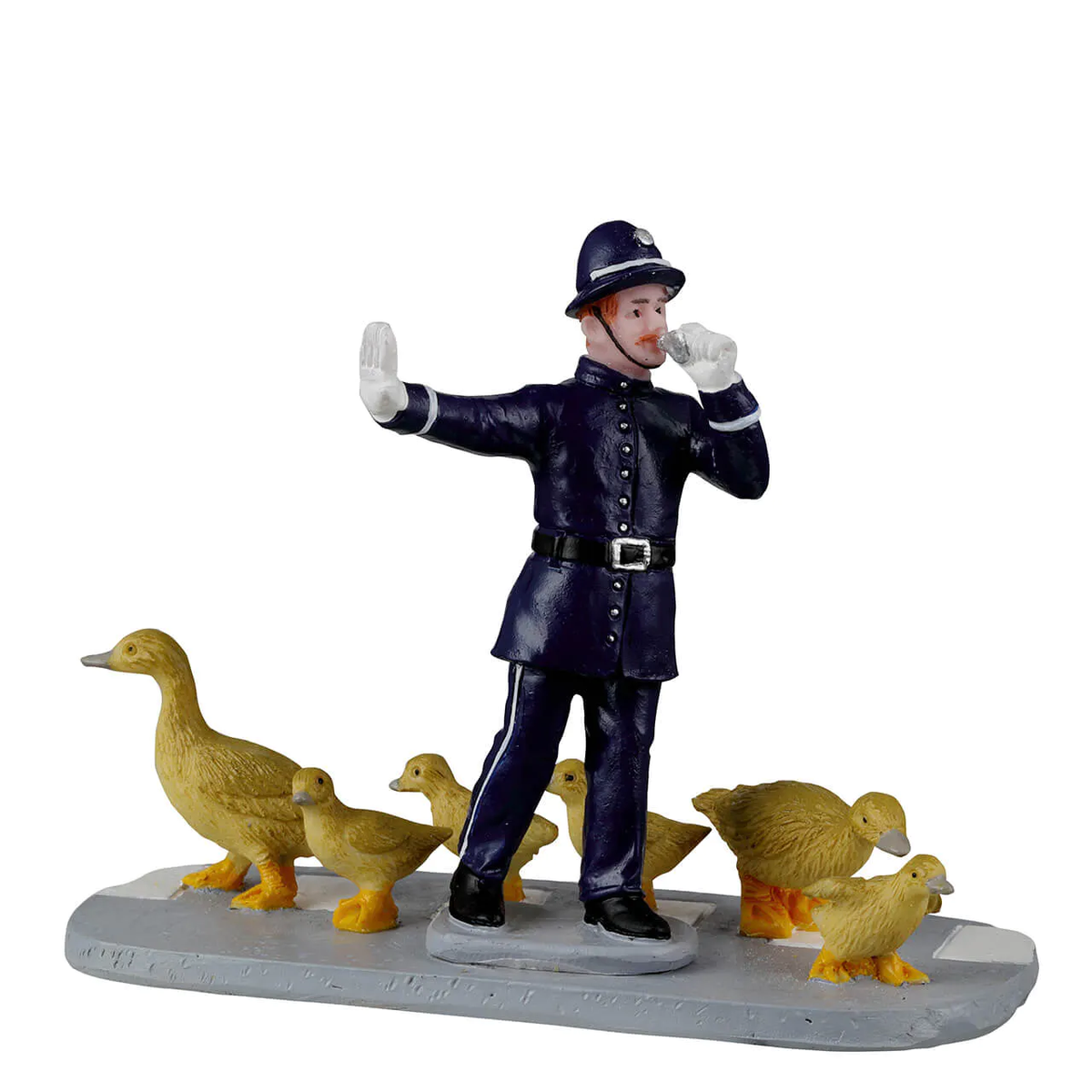 Lemax Safe Crossings- Police Man Duck Crossing Village Figurine
