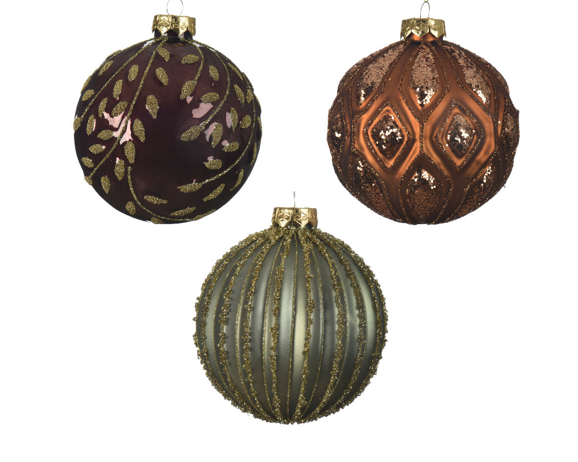 Redwood Woodland Enamel & Matt Glass Bauble