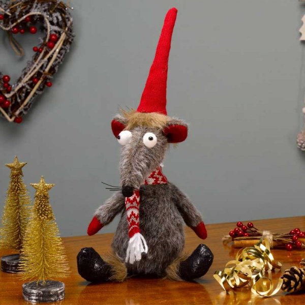 Remi Christmas Rat Figurine - 33cm