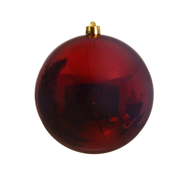 Oxblood Large Shatterproof Shiny Bauble - 14cm