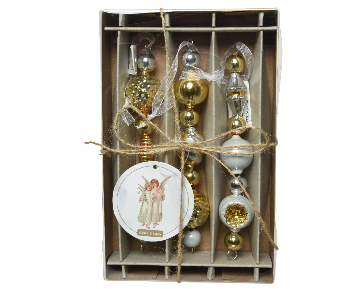 Shiny Golden Glass Garland Tree Decoration