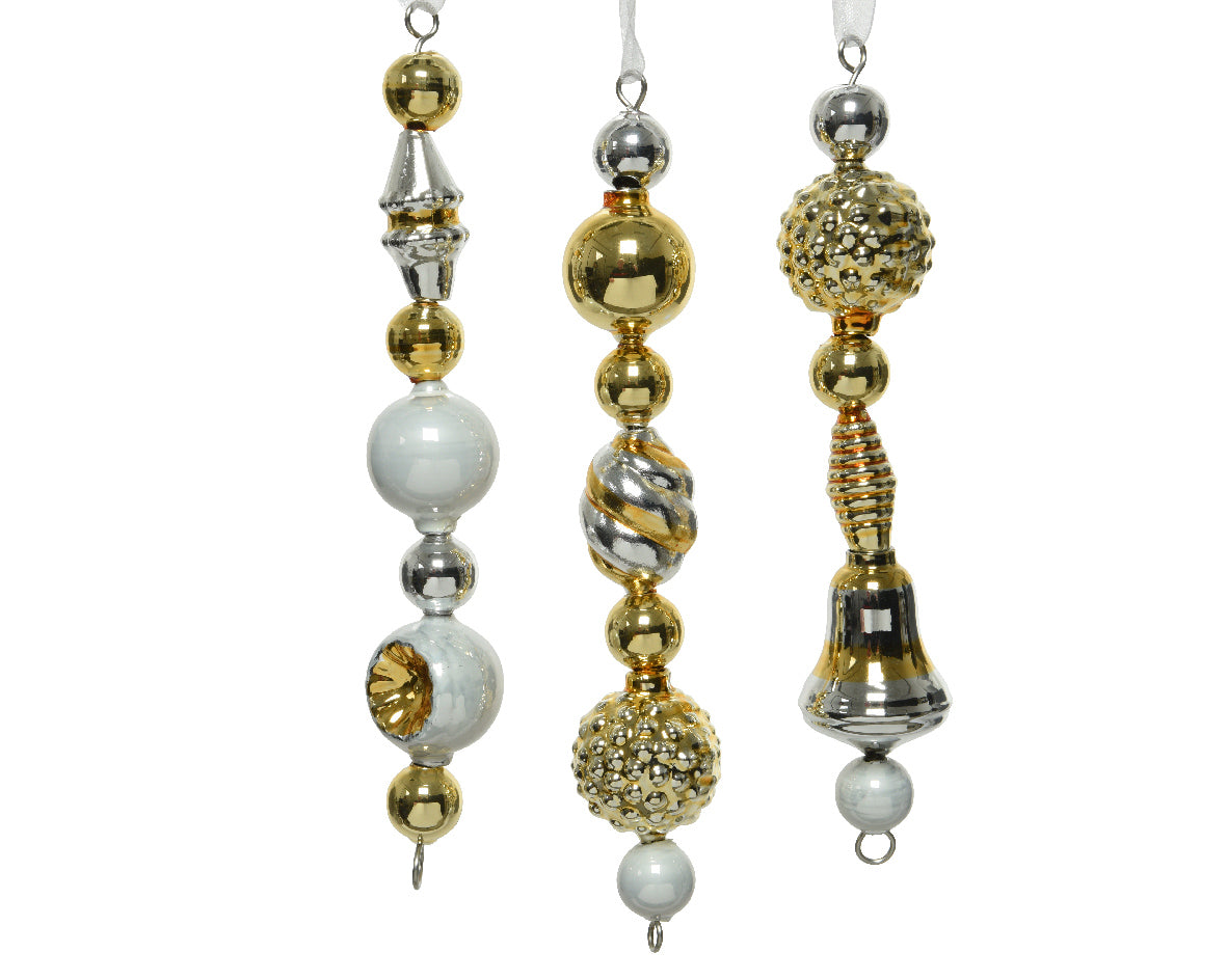 Shiny Golden Glass Garland Tree Decoration