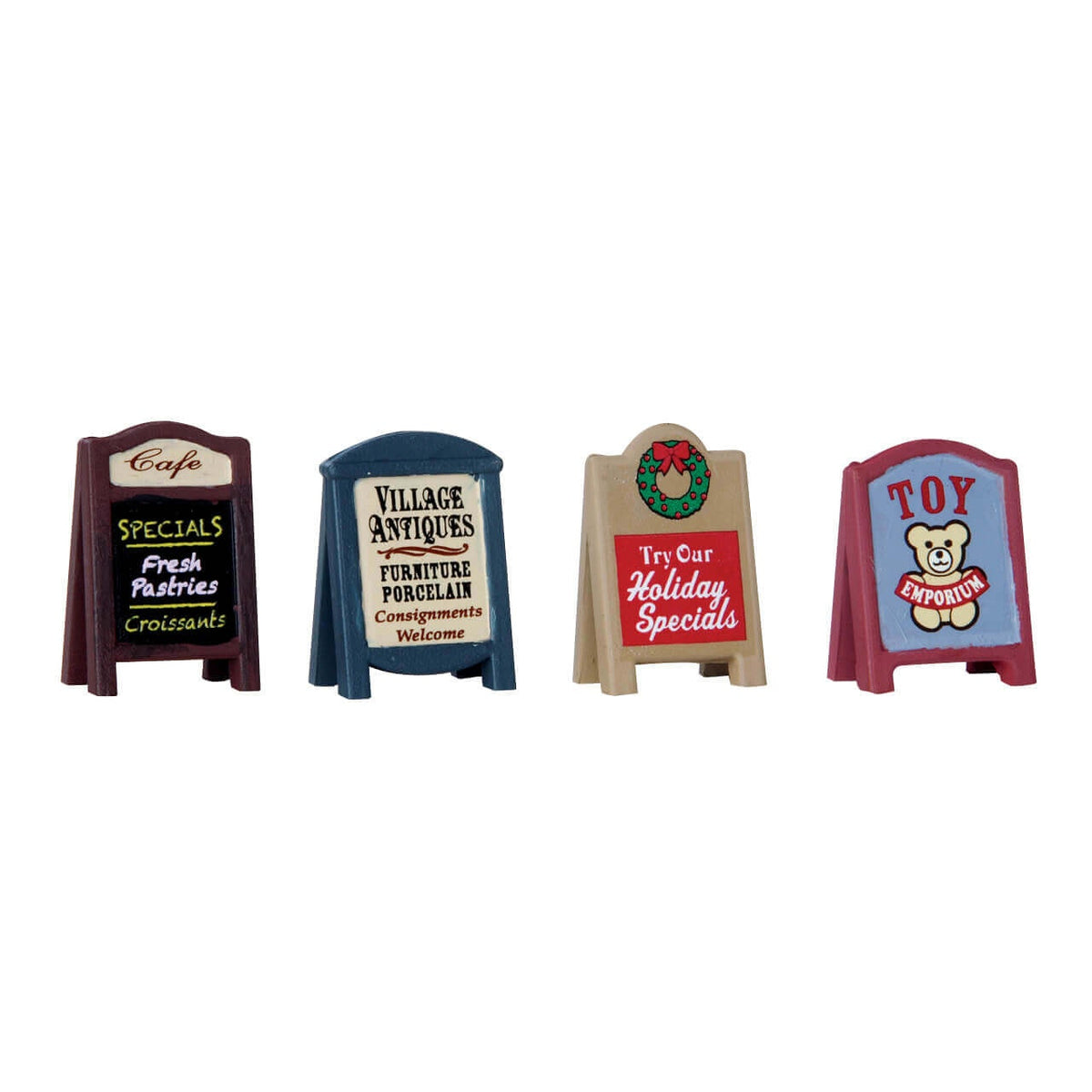 Lemax Village Signs Set of 4
