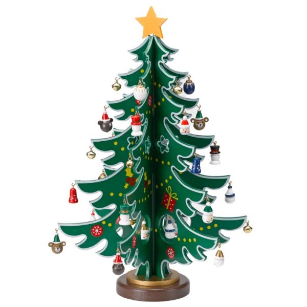 Wooden Traditional Christmas DécoTree Ornament