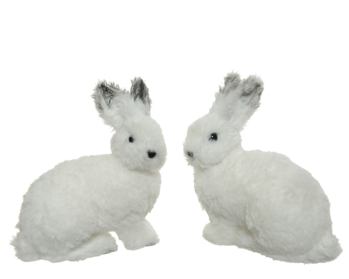 Winter White Foam Fluffy Hare