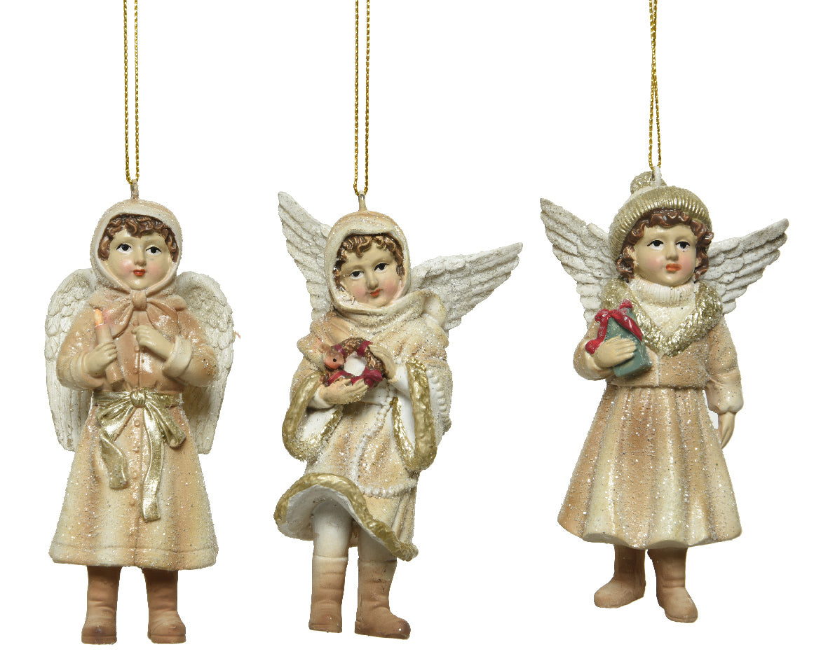 Glimmering Angel Children Tree Decoration