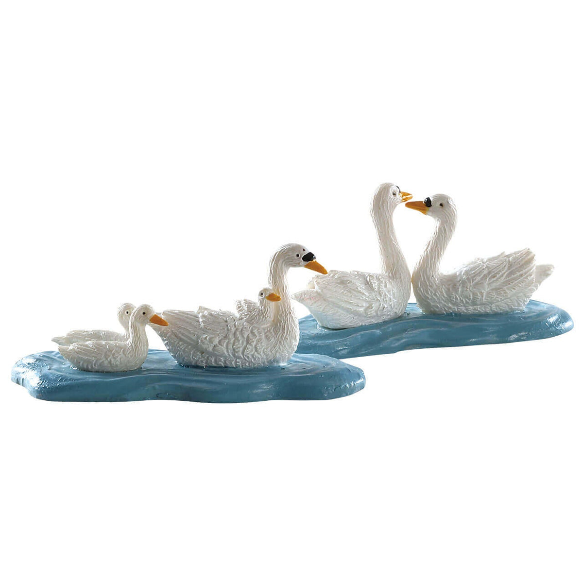Lemax Family of Swans- Christmas Figurine Set of 2