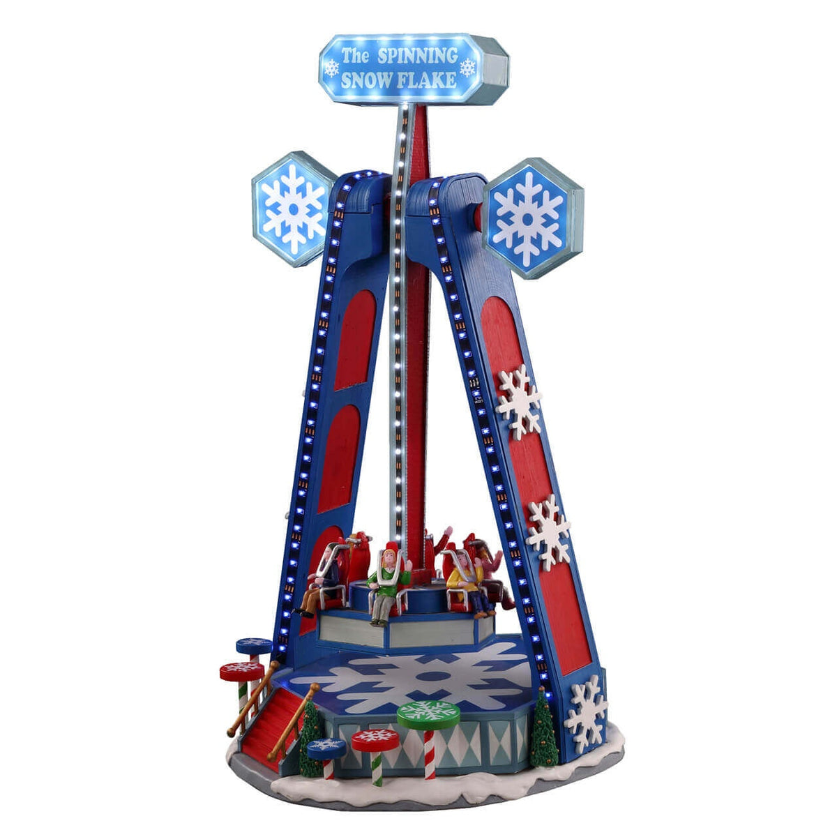 Lemax The Spinning Snowflake Fairground Ride - with Lights, Sound & Motion