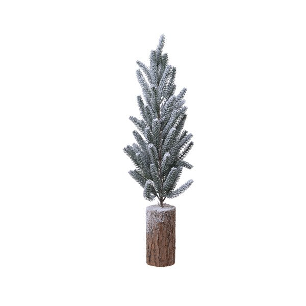 Snowy Mini Tree with Wooden Foot