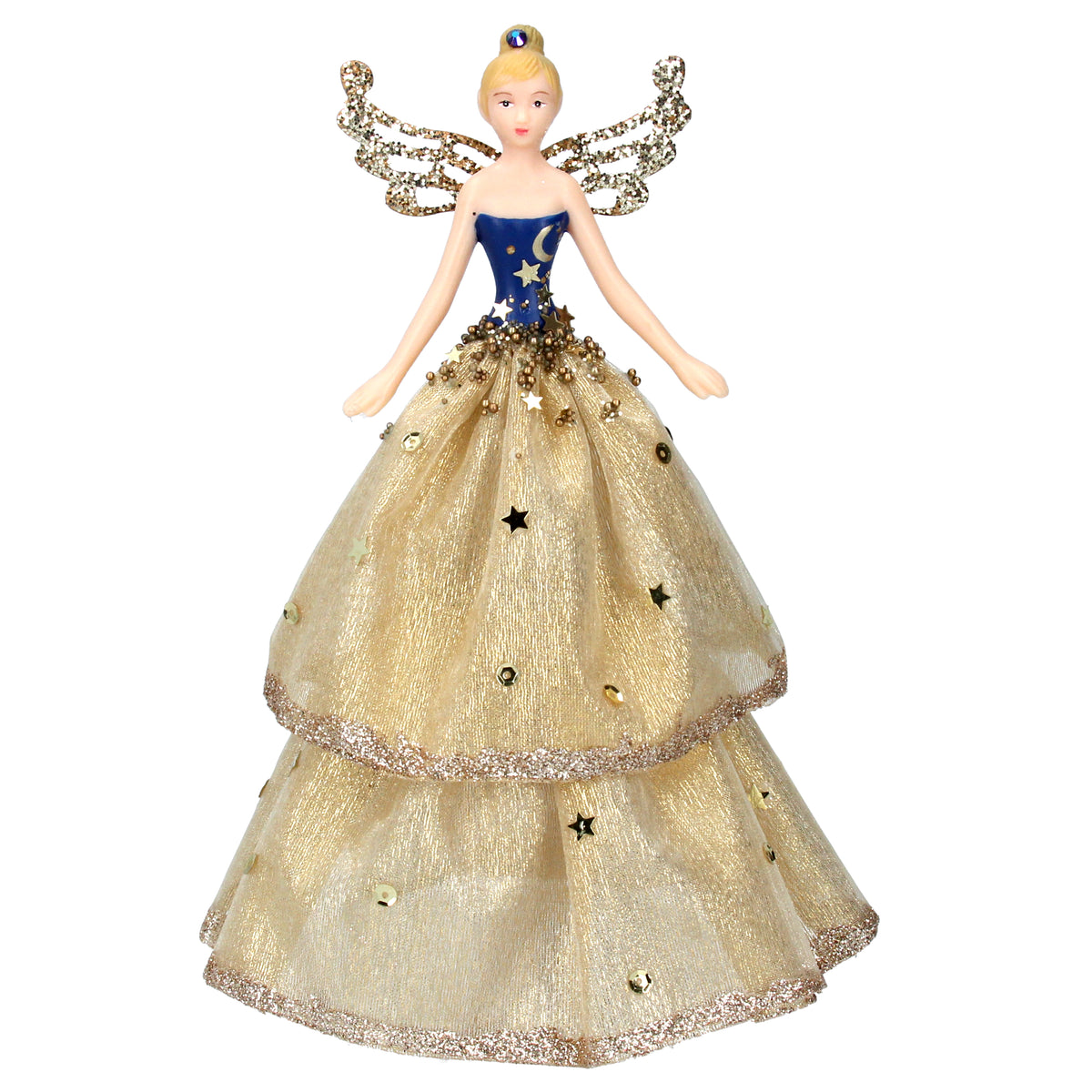 Gisela Graham - Stunning Golden Starlight Fairy Tree Topper - Small