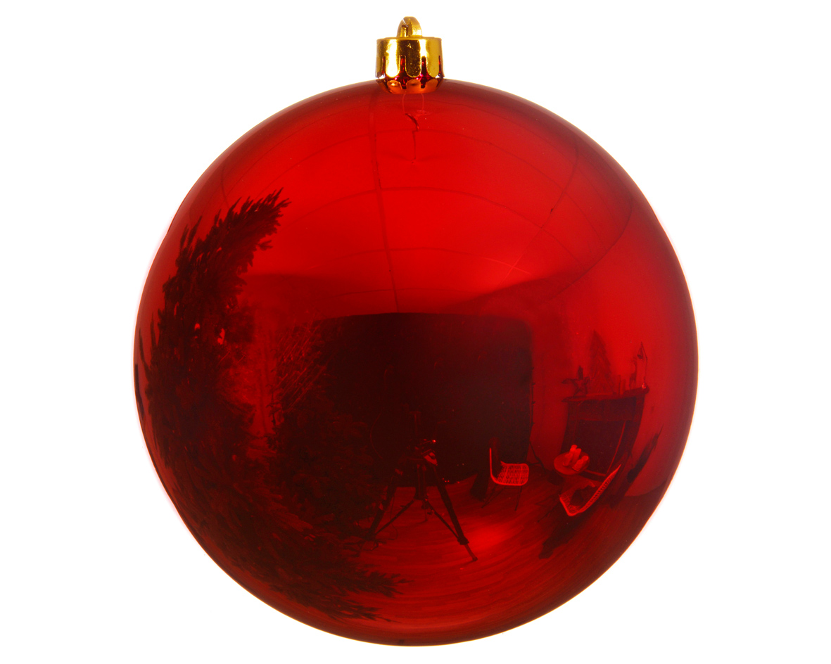 Christmas Red Giant Shatterproof Shiny Bauble- 20cm