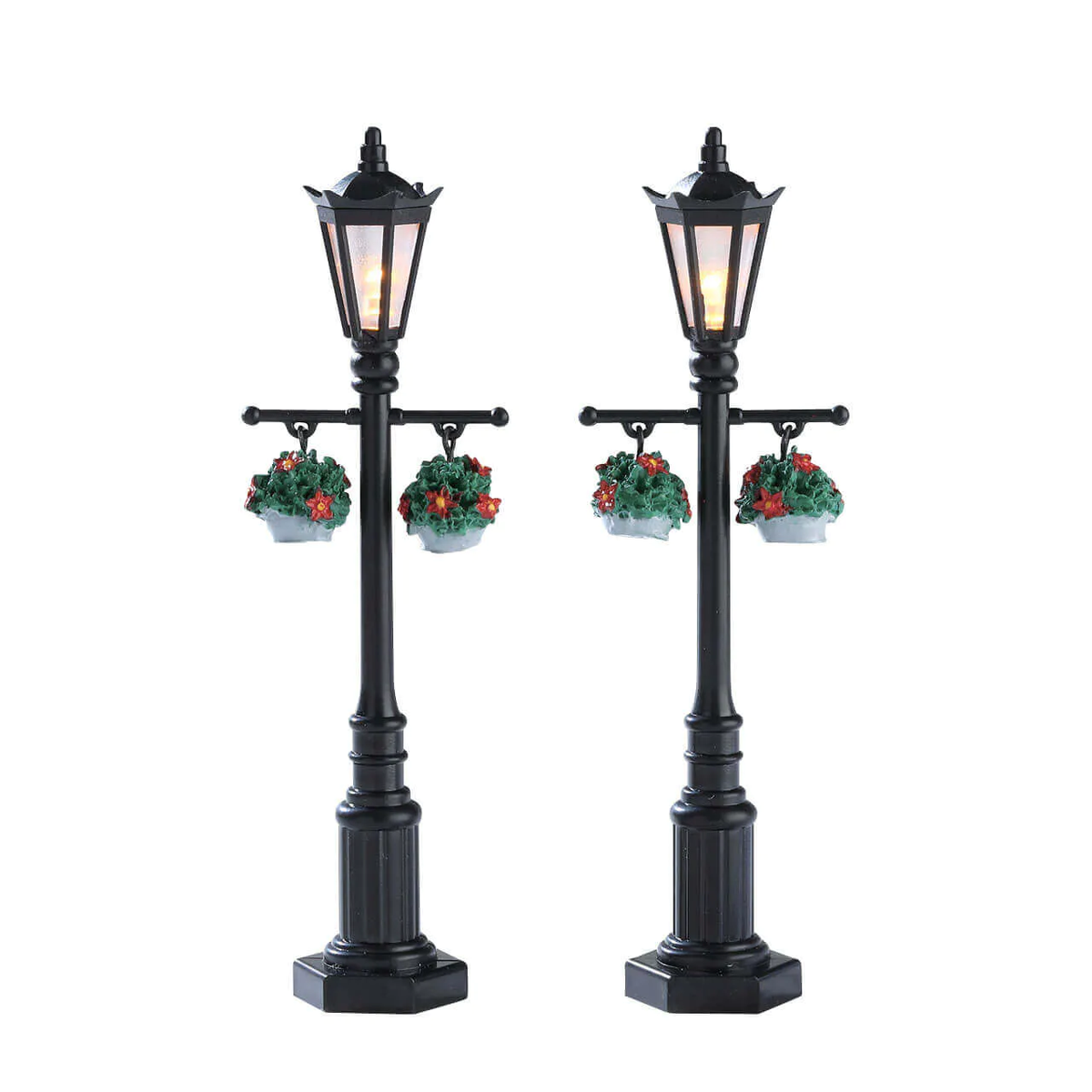 Lemax LED Light Up Old English Lamp Post - Set of 2