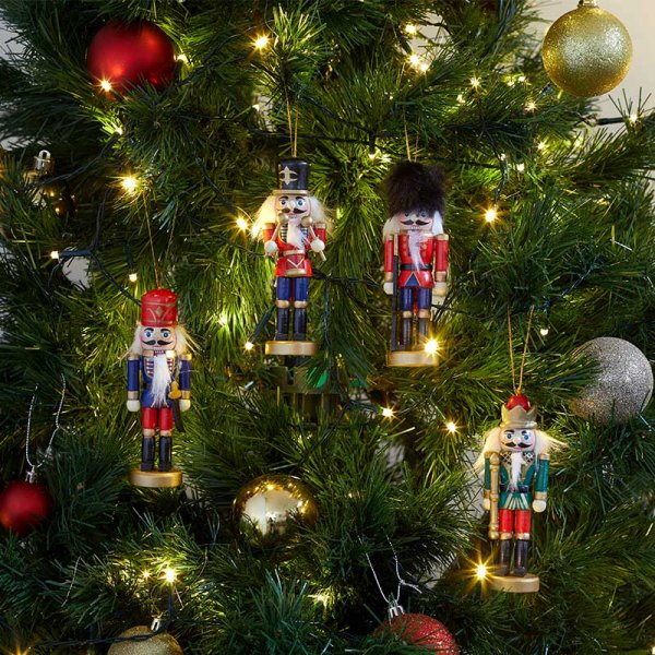 Hanging Nutcracker Pendant Tree Decoration - Traditional