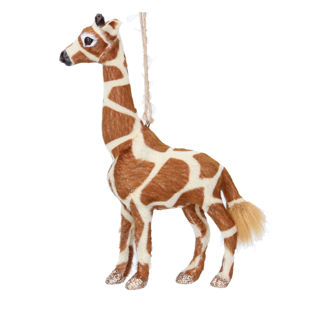 Gisela Graham - Faux Fur Giraffe Christmas Tree Bauble