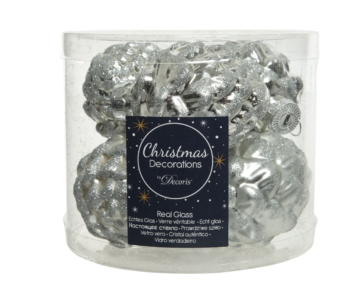 Glitter Pinecones Shiny & Matt- Tube of 6