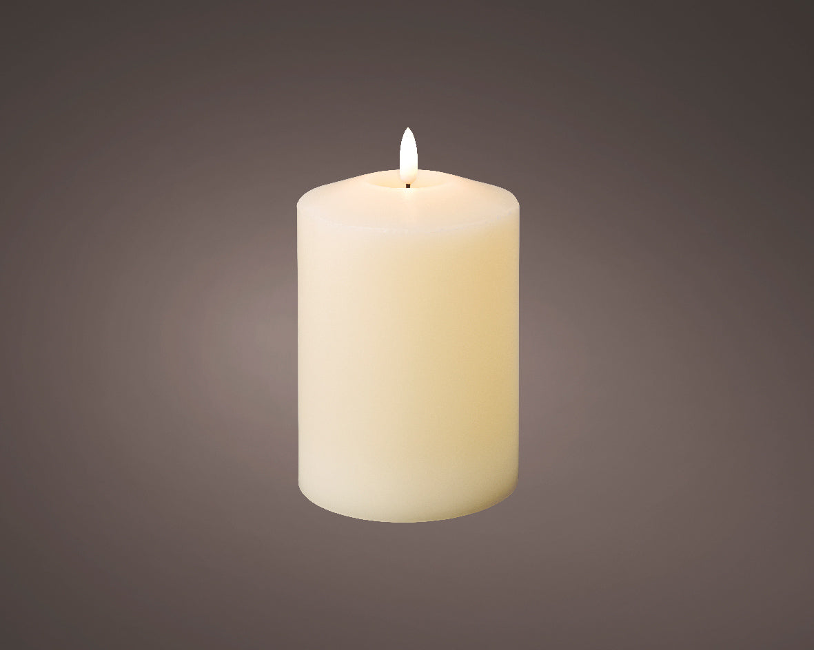 LED Wax Wick Church Candle - Real Flame Effect Technology