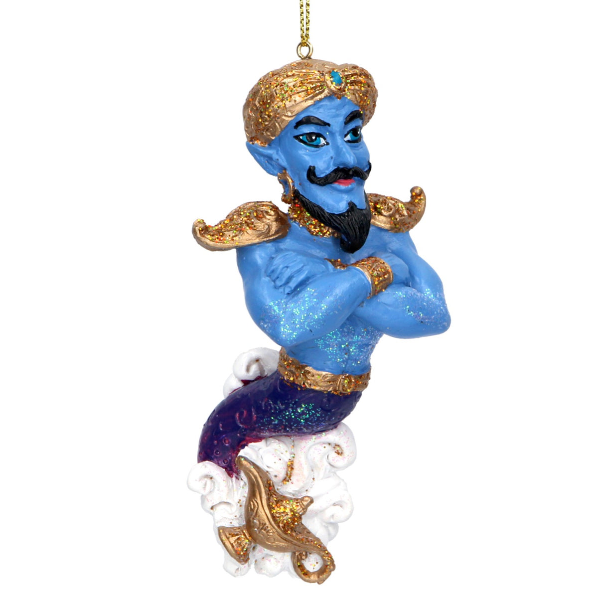 Gisela Graham - Aladdin Themed Genie Resin Hanging Christmas Tree Decoration / Bauble
