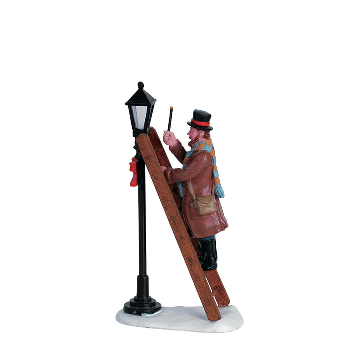 Lemax Lamplighter Village Figuring with Ladder & Lamppost