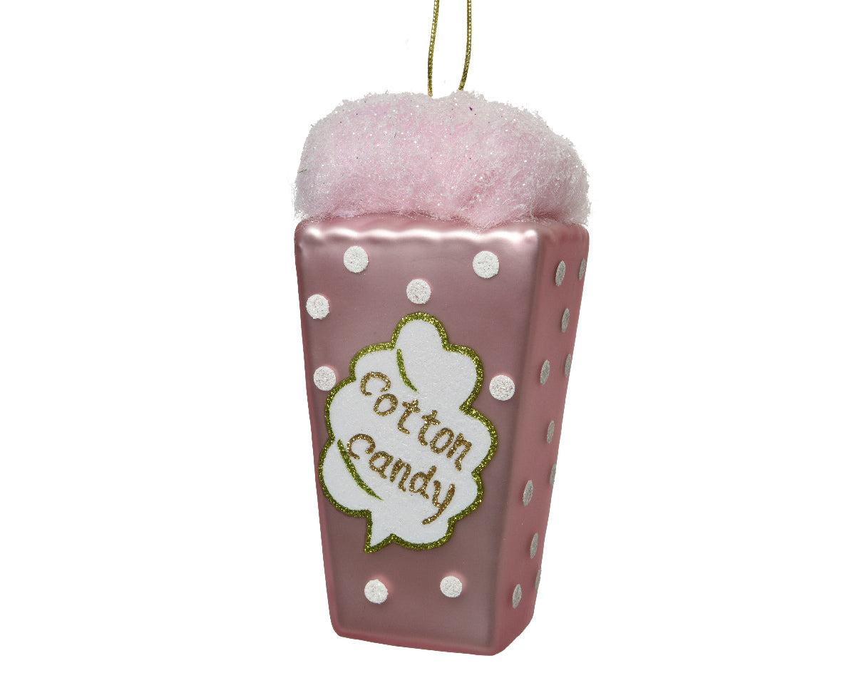 Blush Pink / Gold Glass Candy Floss Tree Decoration