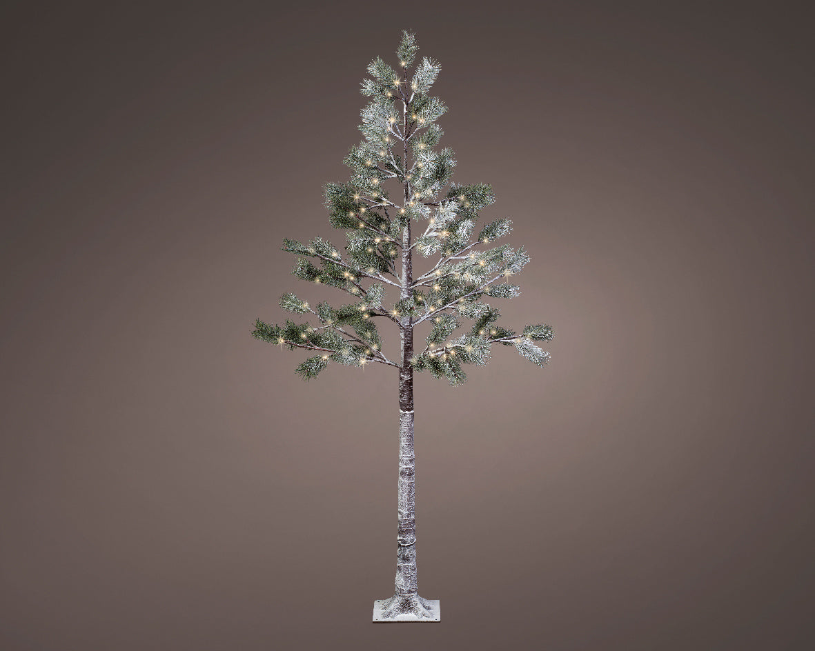 Indoor or Outdoor LED Snowy Pine Twig Tree