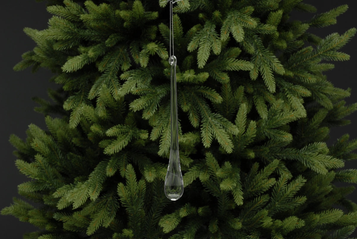 Medium Clear Acrylic Droplet Hanging Ornament