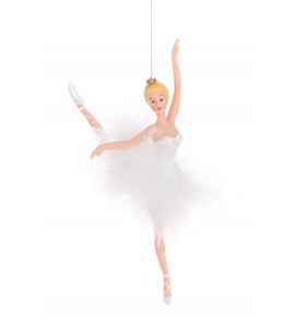 White Ballerina Ornament Christmas Tree Bauble