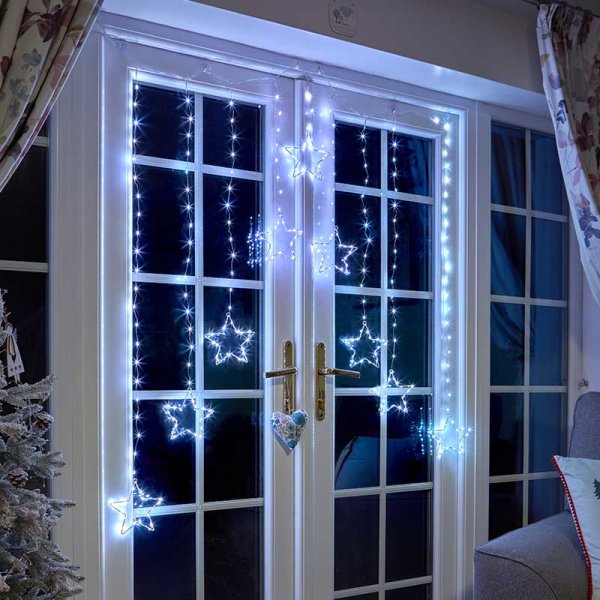 Three Kings Star Curtain String Lights - 256 LEDs