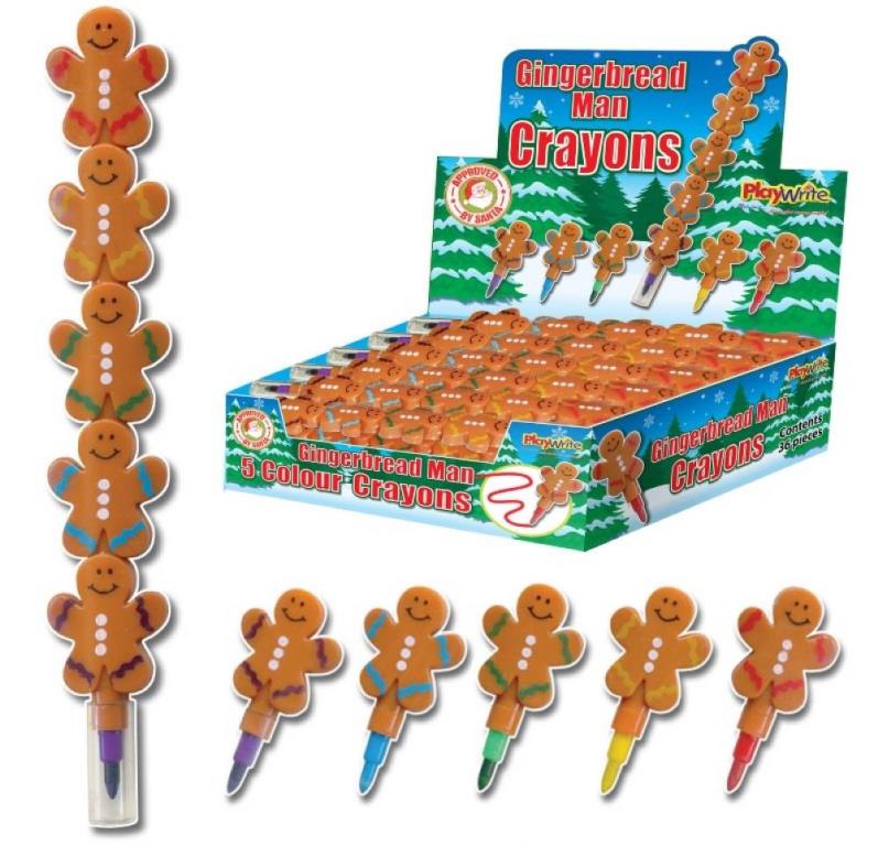Gingerbread Man Swap Point Christmas Crayon - Single
