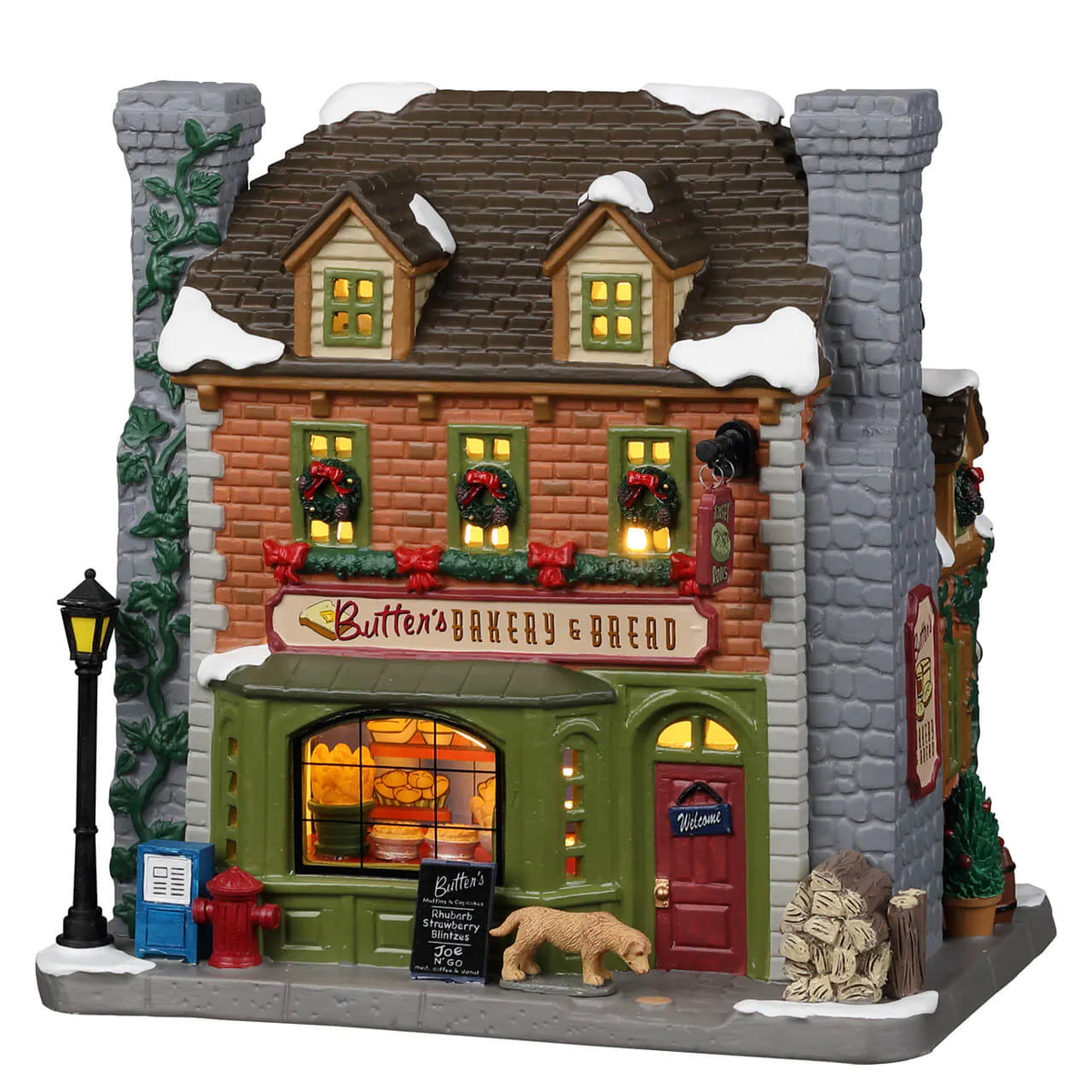 Lemax Butter’s Bakery & Bread - Christmas Village Bakery with LED Lights