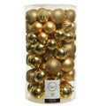 Light Gold Mixed Tube of 100 Shatterproof Baubles