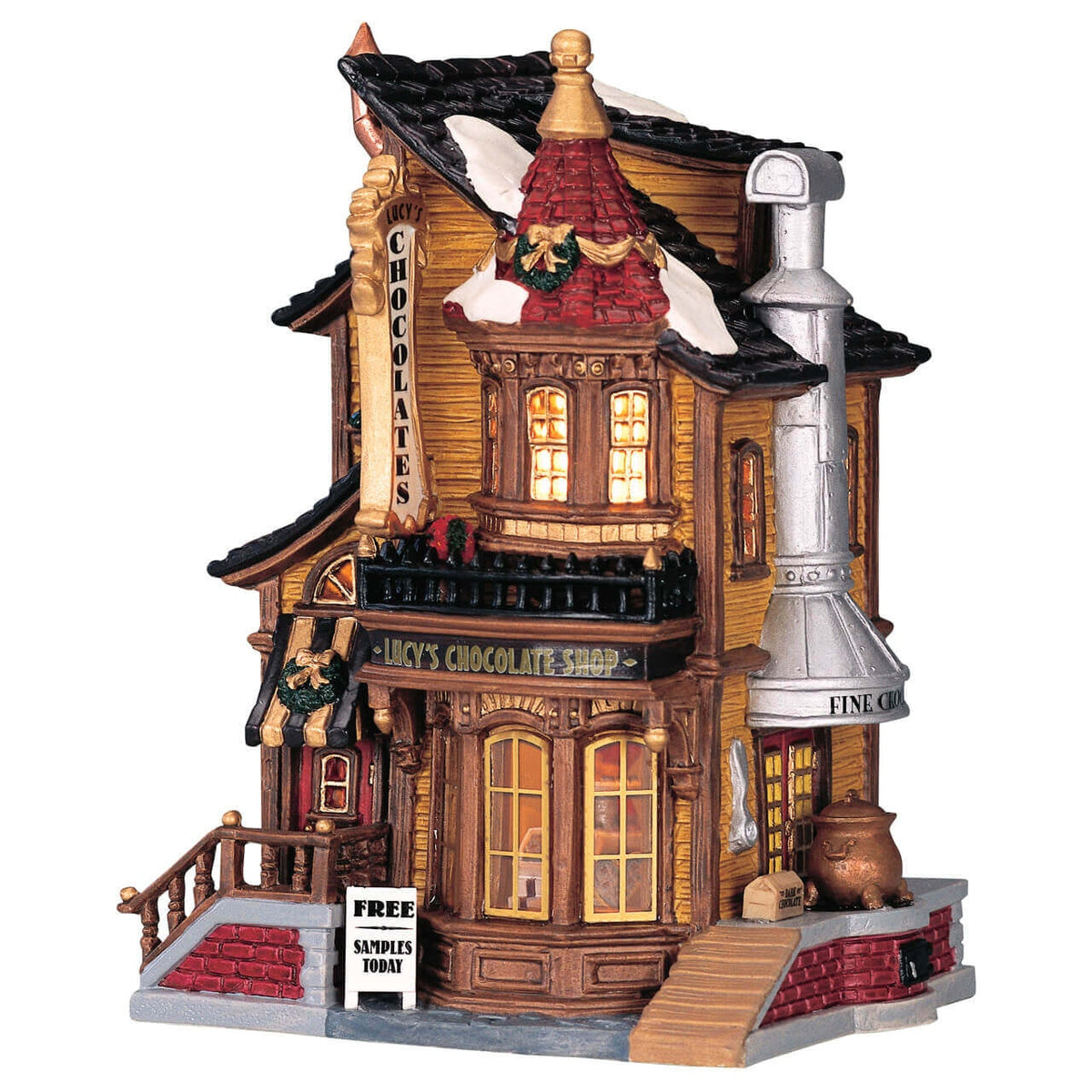 Lemax Lucy's Chocolate Shop- Christmas Village Chocolate Shop with LED Lights