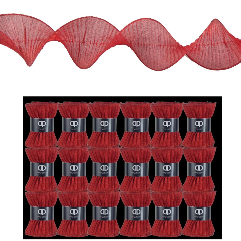 Ruffle Red Shimmer Ribbon