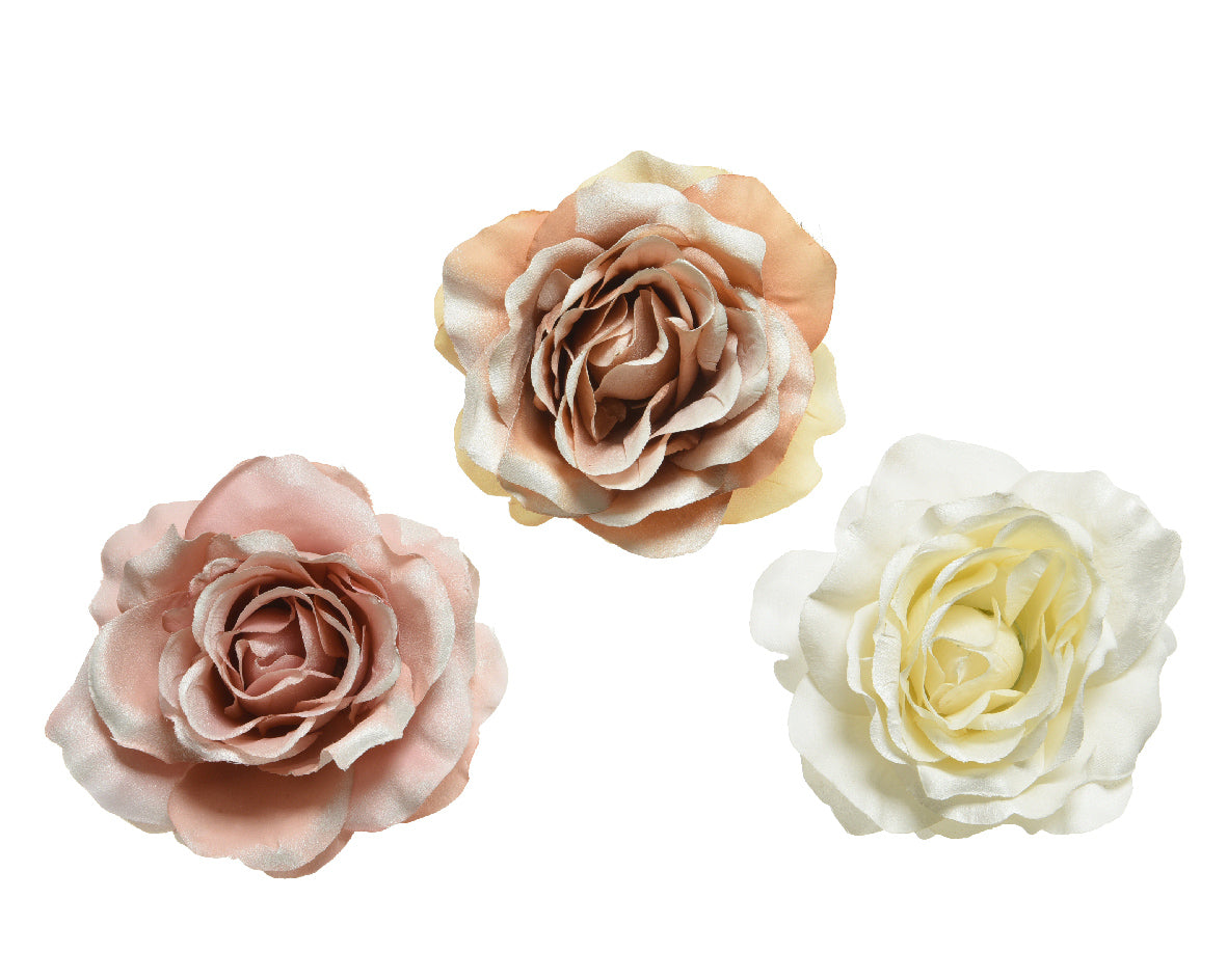 Rose Clips with a Pearl Finish