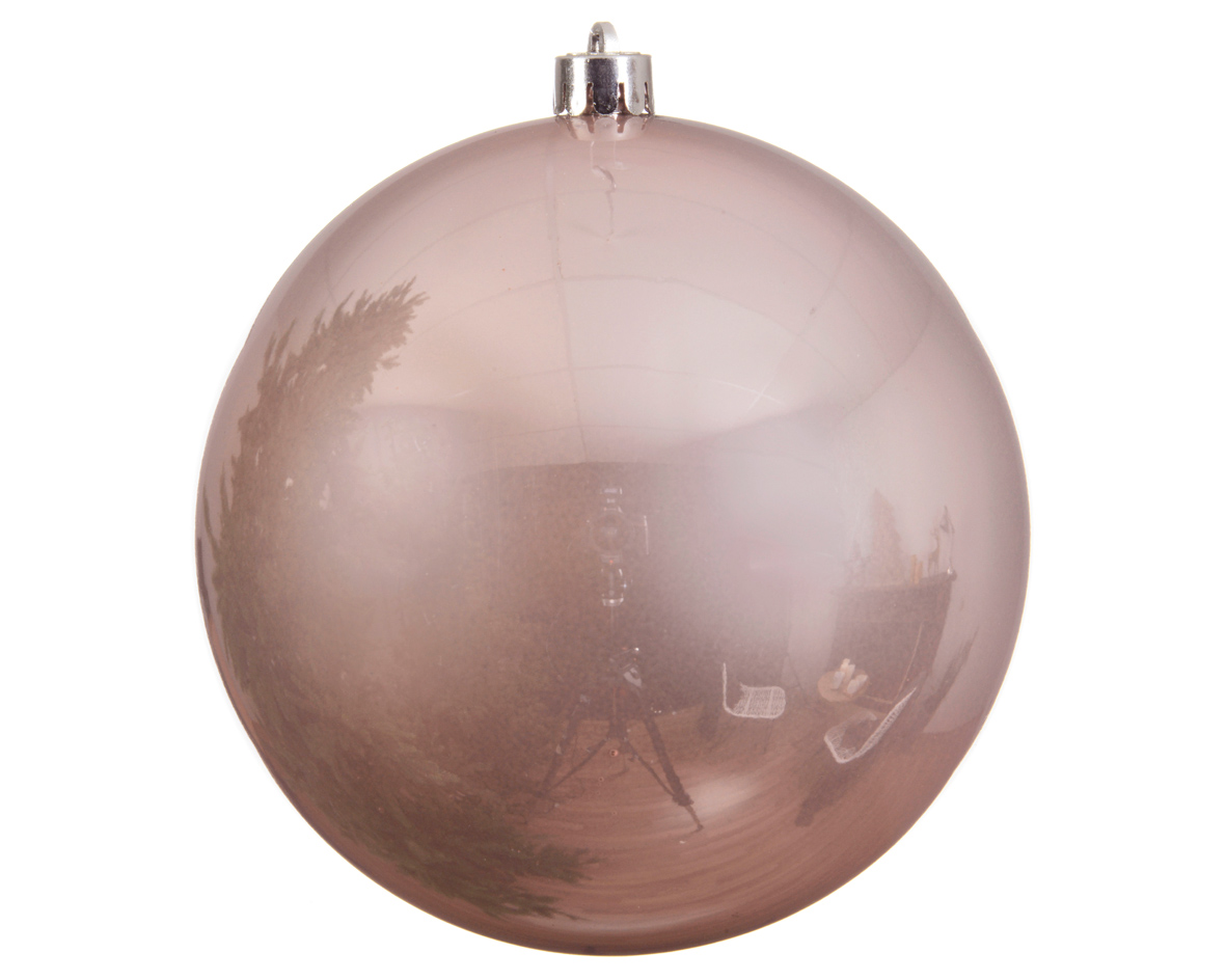 Blush Pink Large Shatterproof Shiny Bauble - 14cm