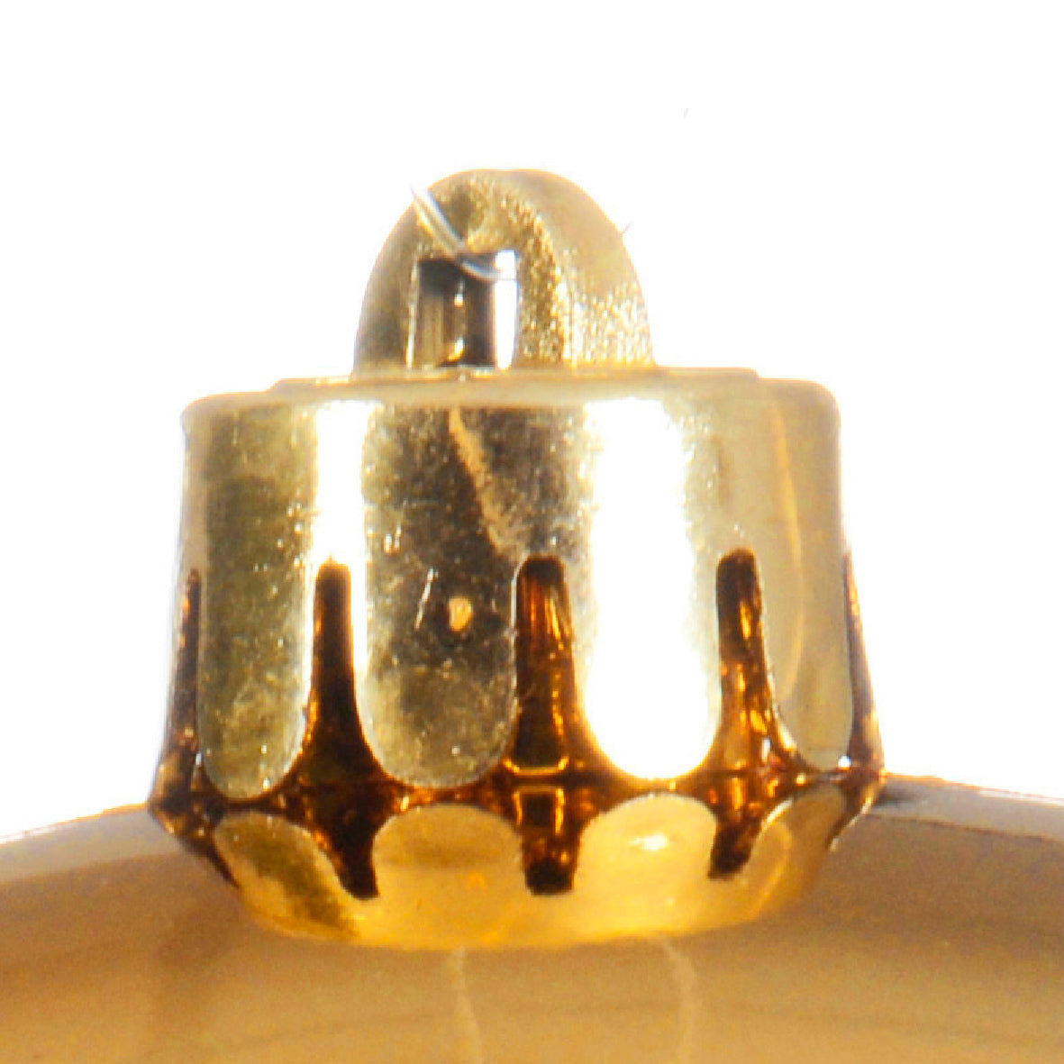 Light Gold Large Shatterproof Shiny Bauble - 14cm
