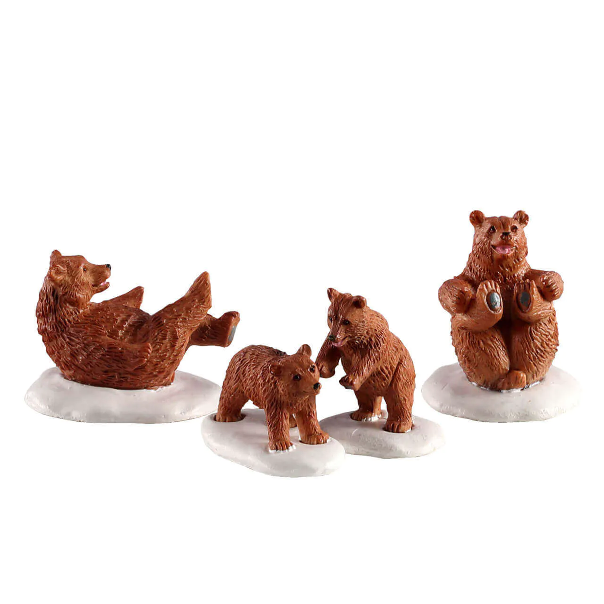 Lemax Bear Family Snow Day - Set of 4