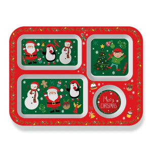 Novelty Christmas Santa Little Stars Meal Tray