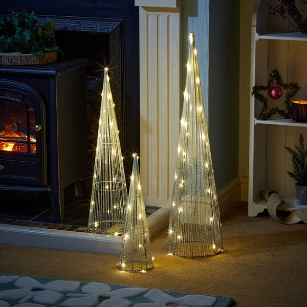 Sparkly LED Light Up Christmas Tree Belisks