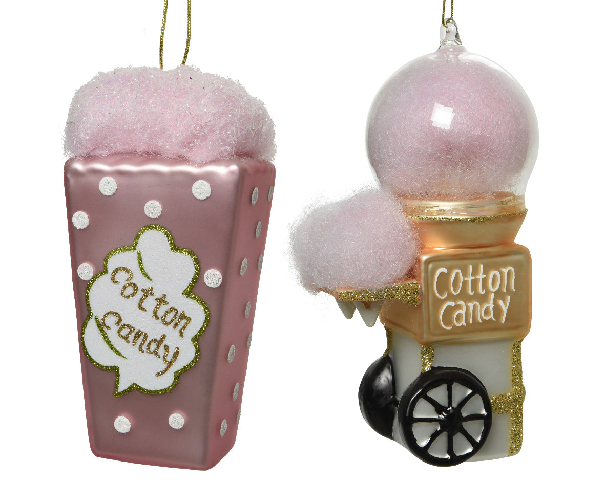 Blush Pink / Gold Glass Candy Floss Tree Decoration