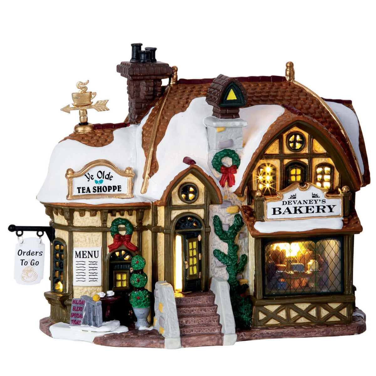 Lemax Devaney's Bakery- Christmas Village Bakery with LED Lights