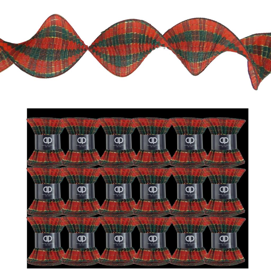 Ruffle Red Tartan Ribbon