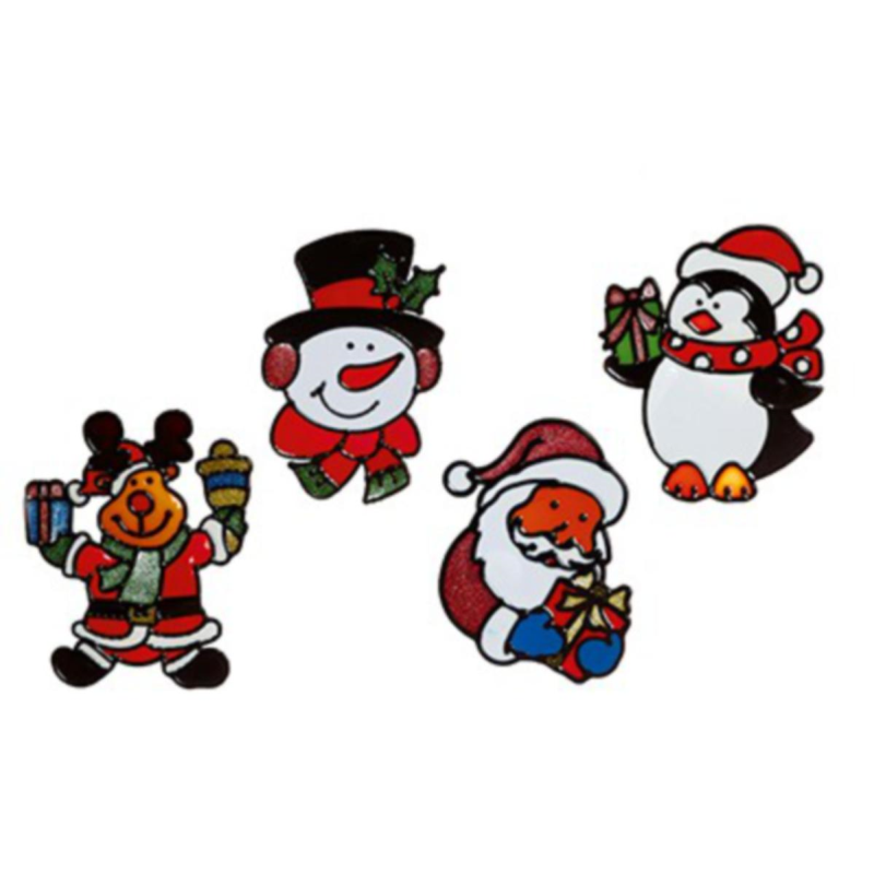 Festive Christmas Window Clings / Stickers - 18cm